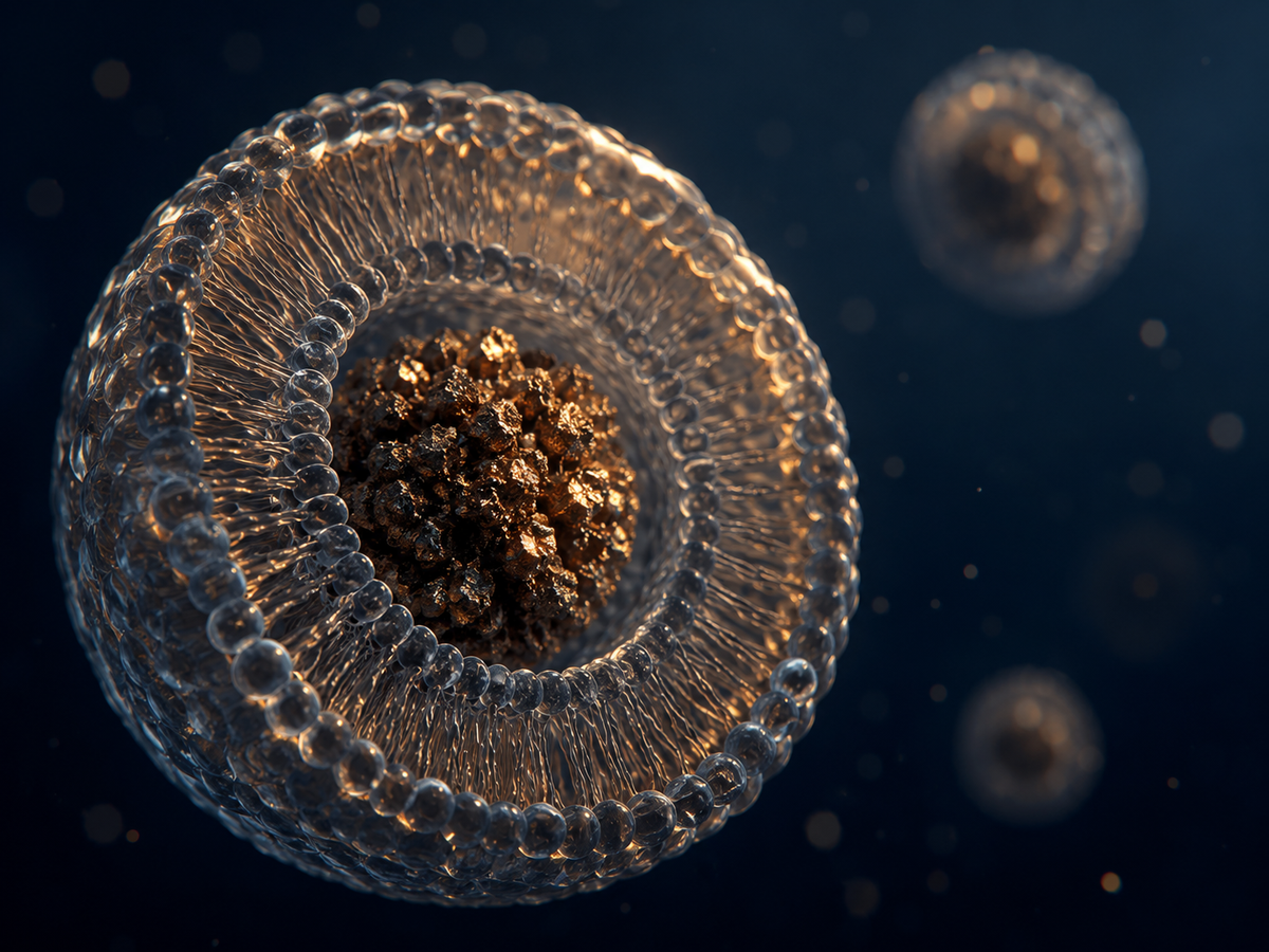 Liposomal delivery macrographic